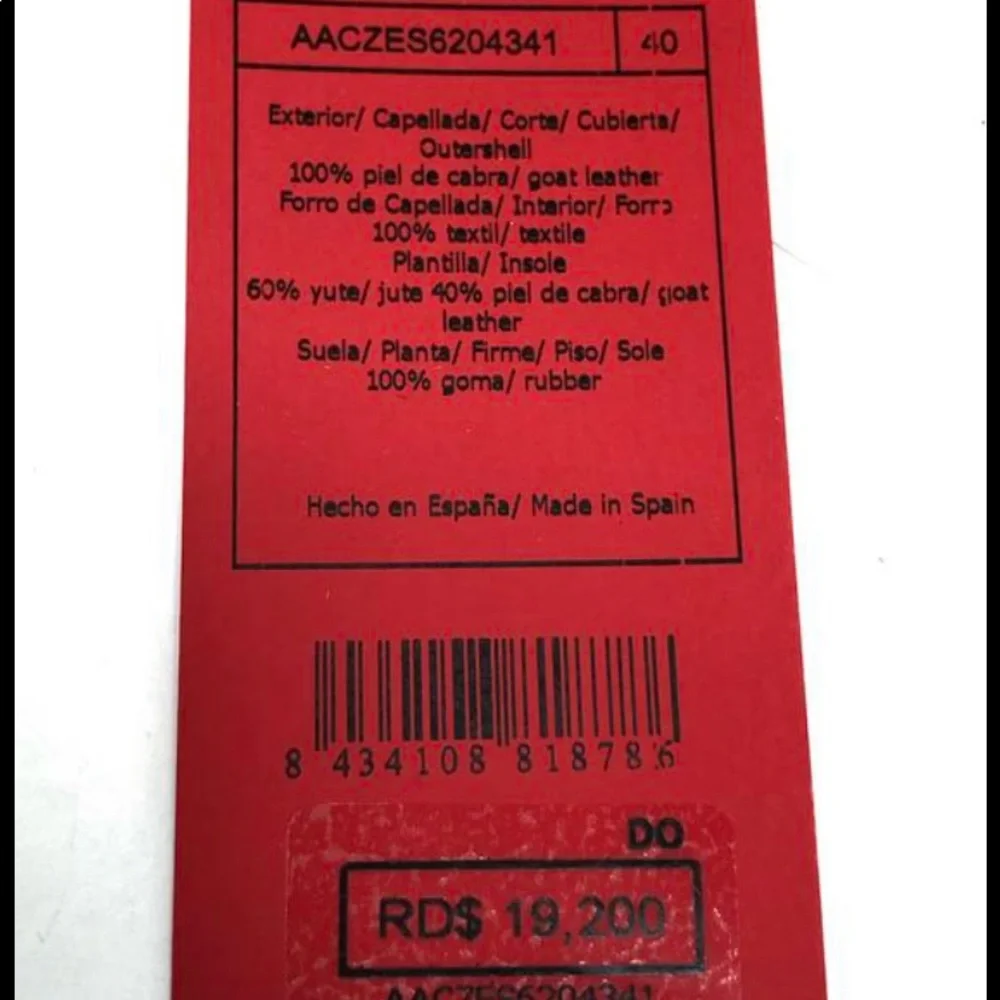 40EU/ 10US Carolina Herrera Fabric Espadrilles‎ Shoes … - Picture 9 of 12